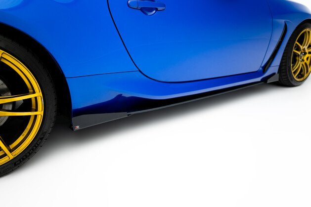Street Pro Seitenschweller Ansatz Cup Leisten V.1 passend für Toyota GR86 Mk1 ROT+ HOCHGLANZ FLAPS