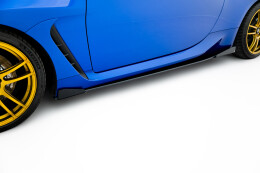 Street Pro Seitenschweller Ansatz Cup Leisten V.1 passend für Toyota GR86 Mk1 ROT+ HOCHGLANZ FLAPS