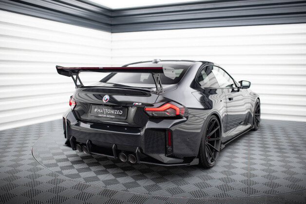 Street Pro Heckschürze Heck Ansatz Diffusor passend für BMW M2 G87 SCHWARZ