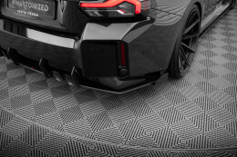 Street Pro Heck Ansatz Flaps Diffusor V.1 + Flaps für BMW M2 G87 schwarz Hochglanz + Flaps