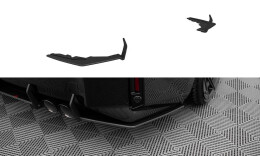 Street Pro Heck Ansatz Flaps Diffusor V.1 + Flaps passend für BMW M2 G87 schwarz Hochglanz SCHWARZ