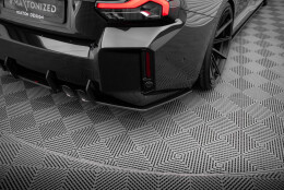 Street Pro Heck Ansatz Flaps Diffusor V.1 + Flaps passend für BMW M2 G87 schwarz Hochglanz SCHWARZ