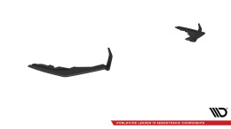 Street Pro Heck Ansatz Flaps Diffusor V.1 + Flaps passend für BMW M2 G87 schwarz Hochglanz rot