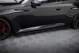 Street Pro Seitenschweller Ansatz Cup Leisten V.1 passend für BMW M2 G87 rot+ Hochglanz Flaps