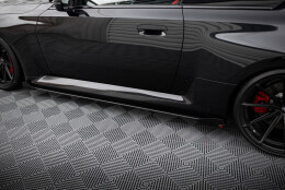 Street Pro Seitenschweller Ansatz Cup Leisten V.1 passend für BMW M2 G87 rot+ Hochglanz Flaps
