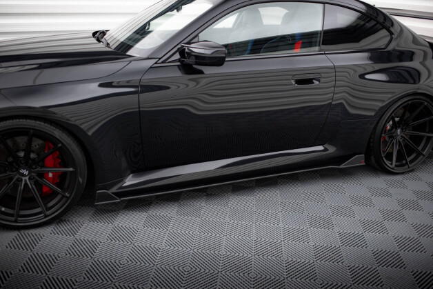 Street Pro Seitenschweller Ansatz Cup Leisten V.2 passend für BMW M2 G87 SCHWARZ