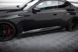 Street Pro Seitenschweller Ansatz Cup Leisten V.2 für BMW M2 G87 SCHWARZ