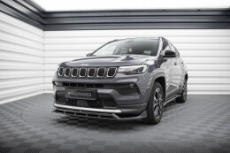 Cup Spoilerlippe Front Ansatz für Jeep Compass Limited Mk2 FL schwarz Hochglanz