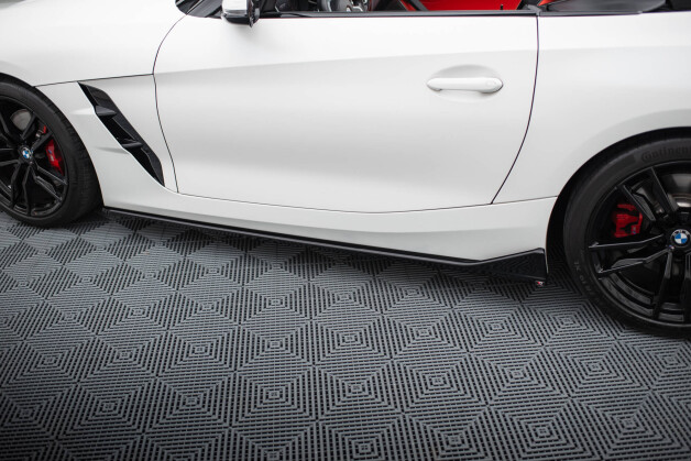 Seitenschweller Ansatz Cup Leisten passend für BMW Z4 M40i / M-Paket G29 Facelift schwarz Hochglanz