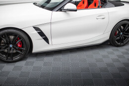 Seitenschweller Ansatz Cup Leisten passend für BMW Z4 M40i / M-Paket G29 Facelift schwarz Hochglanz