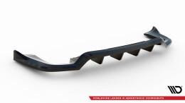 Mittlerer Cup Diffusor DTM Look Heck Ansatz für Porsche Cayenne Mk2 Facelift schwarz Hochglanz