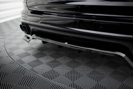 Mittlerer Cup Diffusor Heck Ansatz DTM Look passend für Porsche Cayenne Mk2 Facelift schwarz Hochglanz