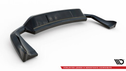 Mittlerer Cup Diffusor Heck Ansatz DTM Look passend für Porsche Cayenne Mk2 Facelift schwarz Hochglanz