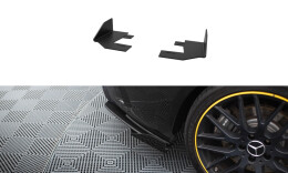 Hintere Seiten Flaps passend für Mercedes-AMG CLA 45 C117 FL schwarz Hochglanz