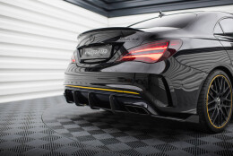 Hintere Seiten Flaps passend für Mercedes-AMG CLA 45 C117 FL schwarz Hochglanz