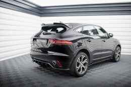 Heck Spoiler Aufsatz Abrisskante 3D für Jaguar E-Pace R-Dynamic Mk1 schwarz Hochglanz