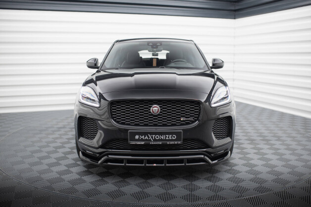 Cup Spoilerlippe Front Ansatz passend für Jaguar E-Pace R-Dynamic Mk1 schwarz Hochglanz