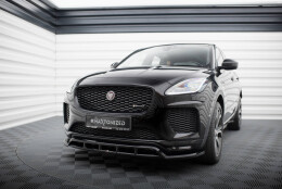 Cup Spoilerlippe Front Ansatz passend für Jaguar E-Pace R-Dynamic Mk1 schwarz Hochglanz