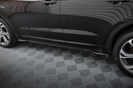 Seitenschweller Ansatz Cup Leisten für Jaguar E-Pace R-Dynamic Mk1 schwarz Hochglanz