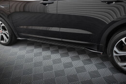 Seitenschweller Ansatz Cup Leisten passend für Jaguar E-Pace R-Dynamic Mk1 schwarz Hochglanz