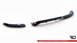 Mittlerer Cup Diffusor Heck Ansatz DTM Look passend für Renault Clio R.S. Line Mk5 schwarz Hochglanz