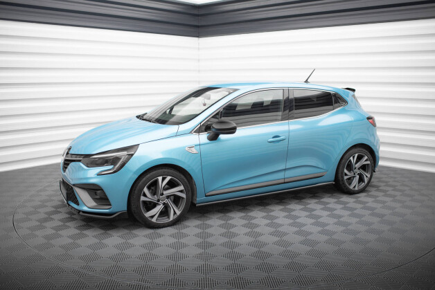 Seitenschweller Ansatz Cup Leisten passend für Renault Clio R.S. Line Mk5 schwarz Hochglanz