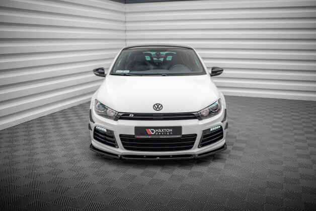 Cup Spoilerlippe Front Ansatz V.3 passend für VW Scirocco R Mk3 schwarz Hochglanz