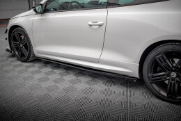 Seitenschweller Ansatz Cup Leisten V.2 passend für VW Scirocco R Mk3 schwarz Hochglanz