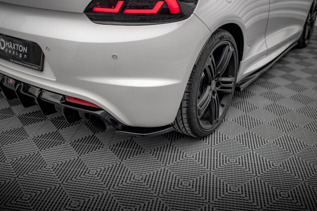 Street+ Heck Ansatz Flaps V.3 passend für VW Scirocco R Mk3 schwarz Hochglanz