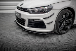 Front Stoßstange Flaps für VW Scirocco R Mk3 schwarz Hochglanz
