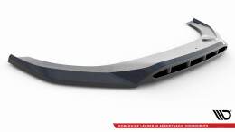 Cup Spoilerlippe Front Ansatz V.2 für Audi SQ7 / Q7 S-Line Mk2 schwarz Hochglanz