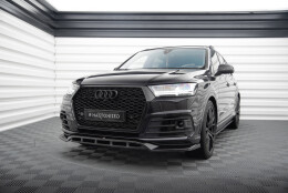 Cup Spoilerlippe Front Ansatz V.2 passend für Audi SQ7 / Q7 S-Line Mk2 schwarz Hochglanz
