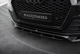 Cup Spoilerlippe Front Ansatz V.2 passend für Audi SQ7 / Q7 S-Line Mk2 schwarz Hochglanz
