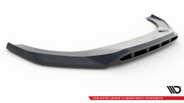 Cup Spoilerlippe Front Ansatz V.2 passend für Audi SQ7 / Q7 S-Line Mk2 schwarz Hochglanz