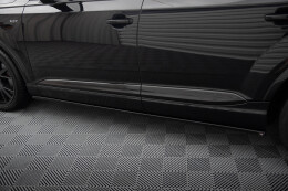 Seitenschweller Ansatz Cup Leisten V.2 für Audi SQ7 / Q7 S-Line Mk2 schwarz Hochglanz