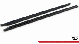 Seitenschweller Ansatz Cup Leisten V.2 für Audi SQ7 / Q7 S-Line Mk2 schwarz Hochglanz