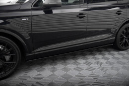 Seitenschweller Ansatz Cup Leisten V.2 passend für Audi SQ7 / Q7 S-Line Mk2 schwarz Hochglanz