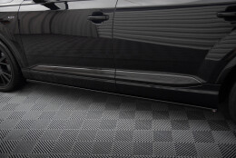 Seitenschweller Ansatz Cup Leisten V.2 passend für Audi SQ7 / Q7 S-Line Mk2 schwarz Hochglanz