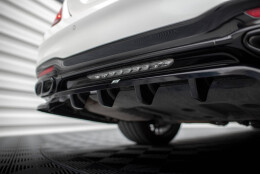 Mittlerer Cup Diffusor Heck Ansatz DTM Look passend für Mercedes-Benz S AMG-Line W222 Facelift schwarz Hochglanz