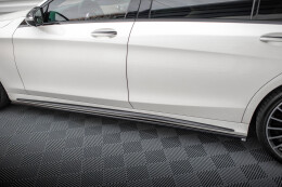 Seitenschweller Ansatz Cup Leisten für Mercedes-Benz S AMG-Line W222 Facelift schwarz Hochglanz