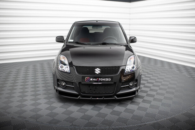 Cup Spoilerlippe Front Ansatz passend für Suzuki Swift Sport Mk4 schwarz Hochglanz
