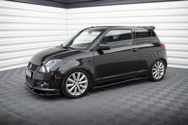 Seitenschweller Ansatz Cup Leisten passend für Suzuki Swift Sport Mk4 schwarz Hochglanz