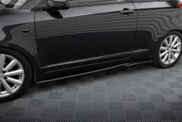 Seitenschweller Ansatz Cup Leisten passend für Suzuki Swift Sport Mk4 schwarz Hochglanz