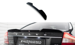 Heck Spoiler Aufsatz Abrisskante 3D für Volvo S80 Mk2 schwarz Hochglanz