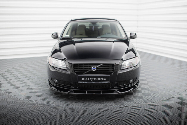 Cup Spoilerlippe Front Ansatz passend für Volvo S80 Mk2 schwarz Hochglanz