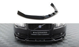 Cup Spoilerlippe Front Ansatz passend für Volvo S80 Mk2 schwarz Hochglanz