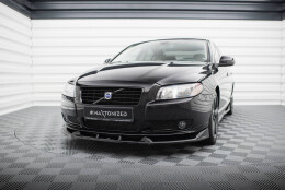 Cup Spoilerlippe Front Ansatz passend für Volvo S80 Mk2 schwarz Hochglanz