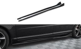 Seitenschweller Ansatz Cup Leisten passend für Volvo S80 Mk2 schwarz Hochglanz