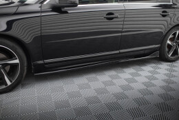 Seitenschweller Ansatz Cup Leisten passend für Volvo S80 Mk2 schwarz Hochglanz