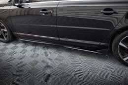Seitenschweller Ansatz Cup Leisten passend für Volvo S80 Mk2 schwarz Hochglanz